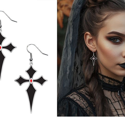 Halloween-øreringe med kors