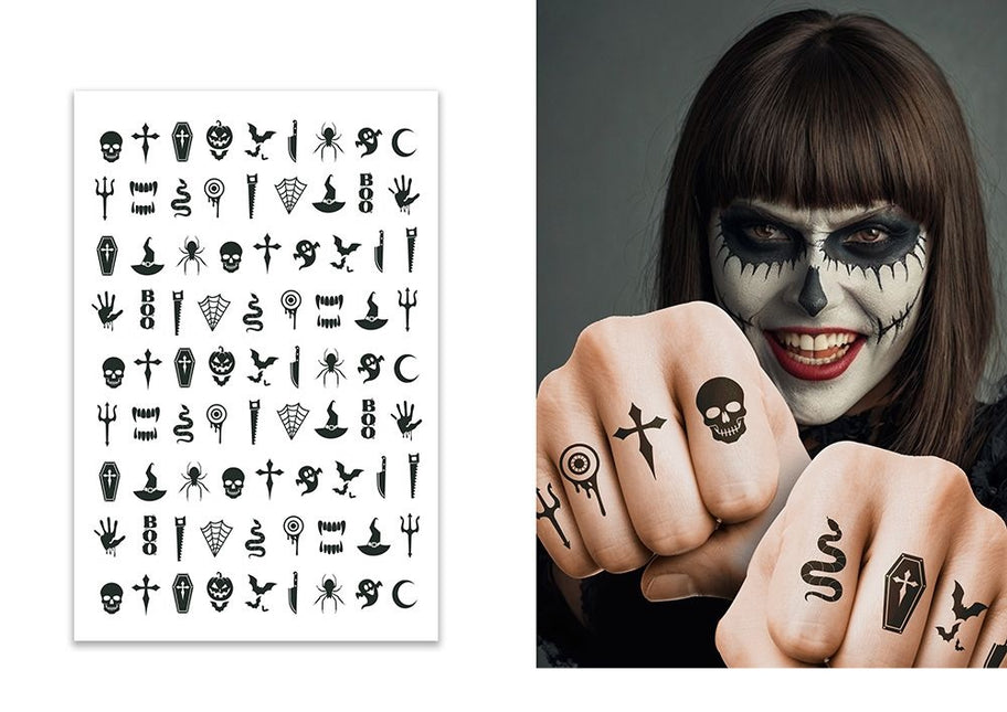 Halloween-falsk tatovering i gotisk stil