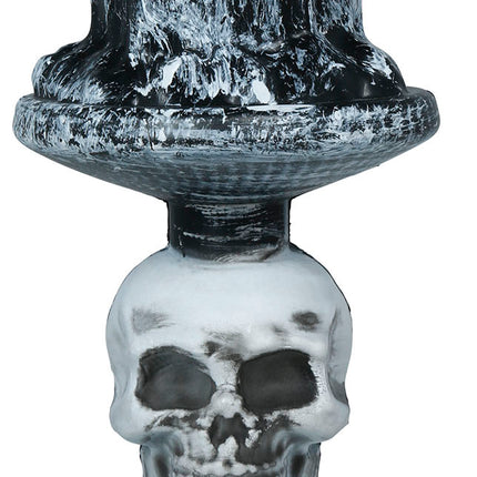 Halloween-lysestage, gråt skelet, 1 stk.