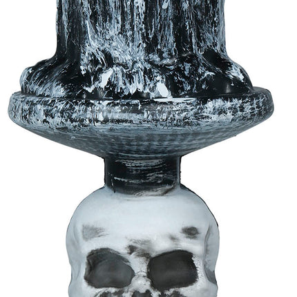Halloween-lysestage, gråt skelet, 1 stk.