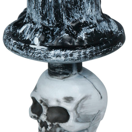 Halloween-lysestage, gråt skelet, 1 stk.