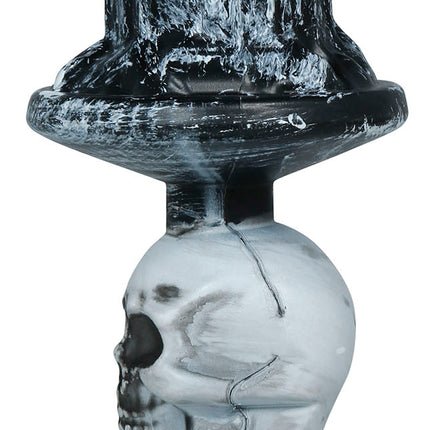 Halloween-lysestage, gråt skelet, 1 stk.