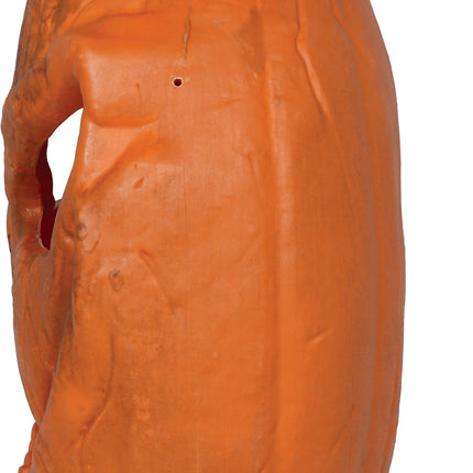 Halloween-græskar, orange, med lys, 28 cm