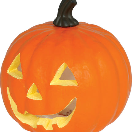 Halloween-græskar, orange skum, med lys, 28 cm