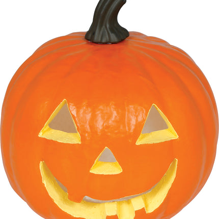 Halloween-græskar, orange skum, med lys, 28 cm