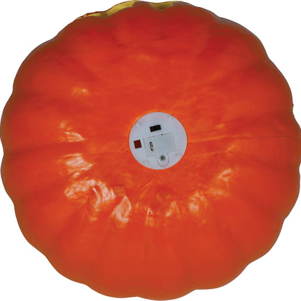 Halloween-græskar, orange skum, med lys, 28 cm