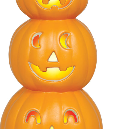 Halloween-græskarstabel med lys, 52 cm