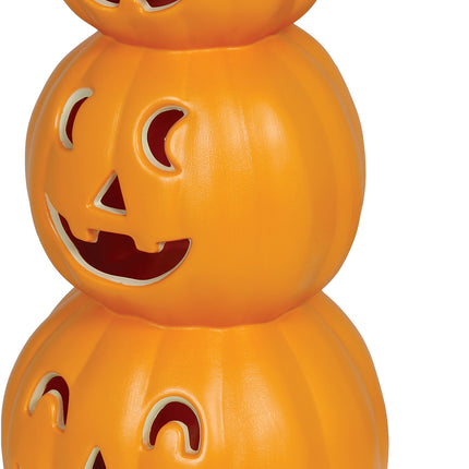 Halloween-græskarstabel med lys, 52 cm