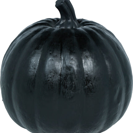 Halloween-græskar, sort med lys, 20 cm