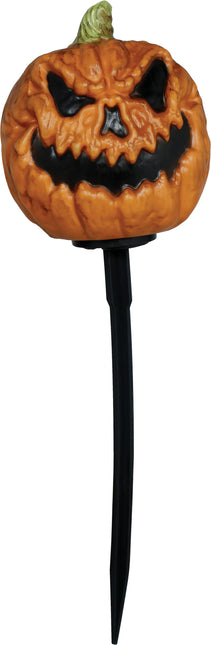 Halloween-græskar, orange, med lys og glimmer, 13 cm, 3 stk.