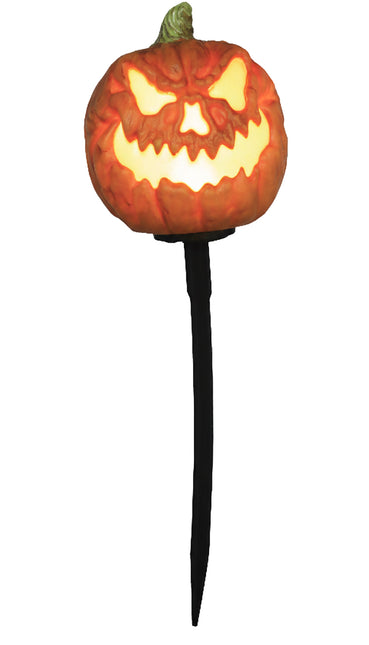 Halloween-græskar, orange, med lys og glimmer, 13 cm, 3 stk.