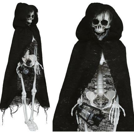 Halloween-skeletkappe 40 cm