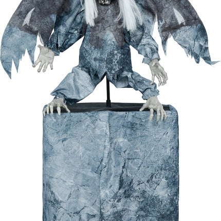 Halloween-popfigur, dæmonisk, med lys, lyd og bevægelse, 1,7 m