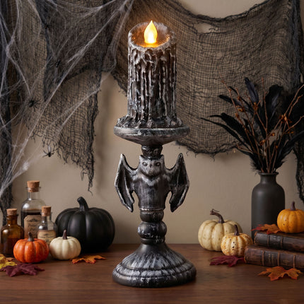 Halloween-lysestage med lampe, 26 cm