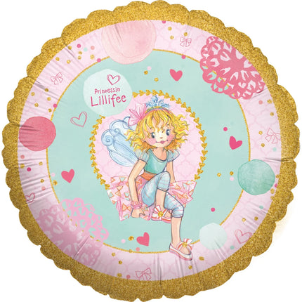 Prinsesse Lillifee heliumballon, rund, tom, 45 cm