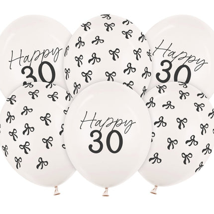 30 Jaar Ballonnen 30cm 50st van Partydeco koop je bij Partywinkel