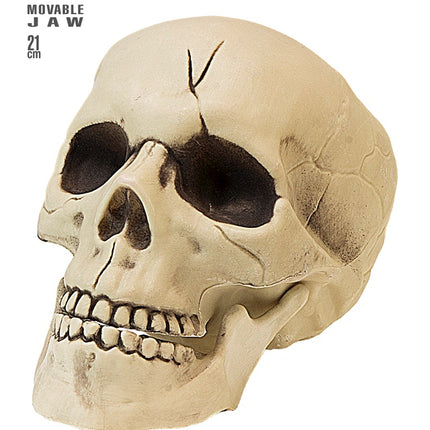 PVC-KRANIE MED BEVÆGELIG KÆBE 21 CM