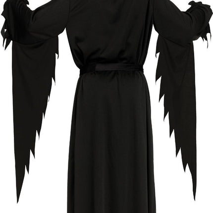Halloween-kostume, sort, barn, spøgelse, ansigt, ældet