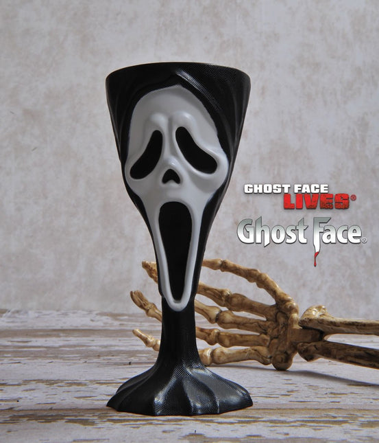 Halloween-krus, sort-hvidt spøgelse