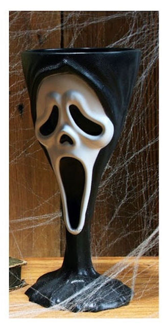 Halloween-krus, sort-hvidt spøgelse