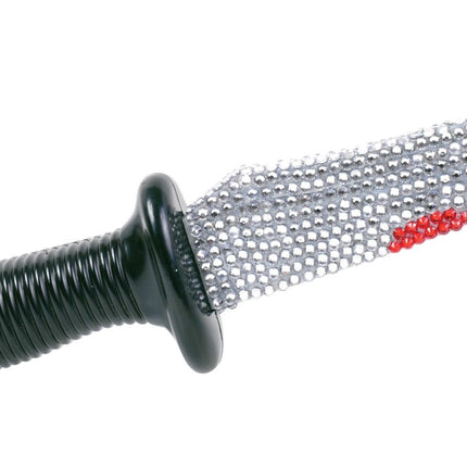 Halloween-legetøjskniv med glitter, 26 cm