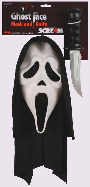 Ghostface-maske med kniv