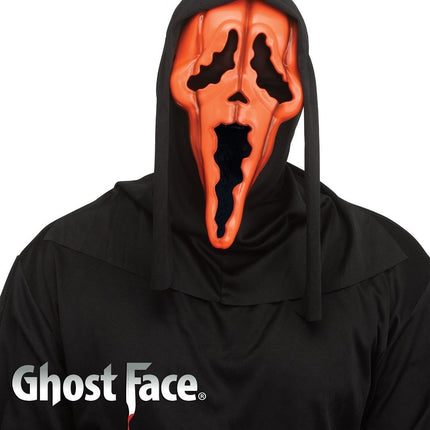 Ghostface-maske, orange græskar
