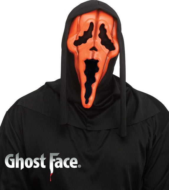 Ghostface-maske, orange græskar