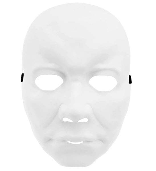 Hvid Mime-ansigtsmaske