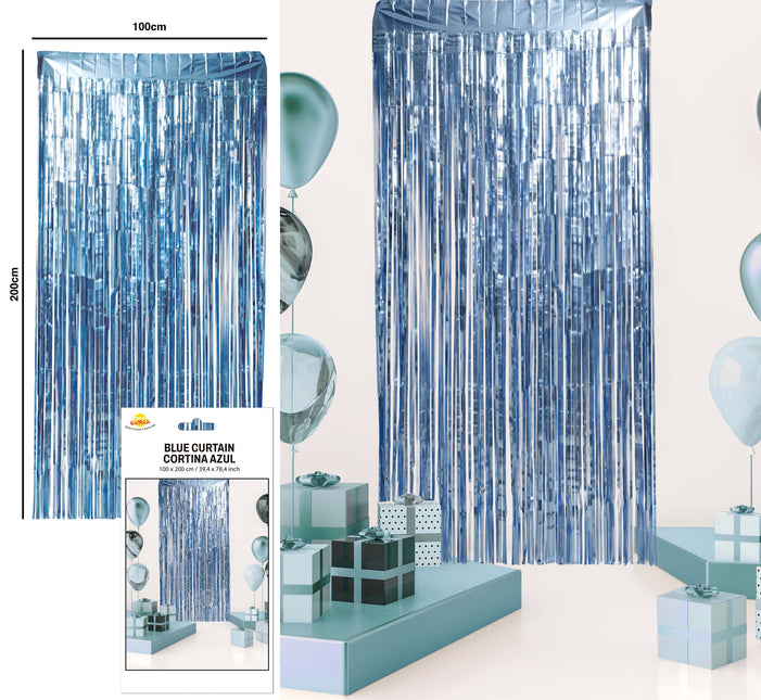 Blå dørforhængsmåtte 2m