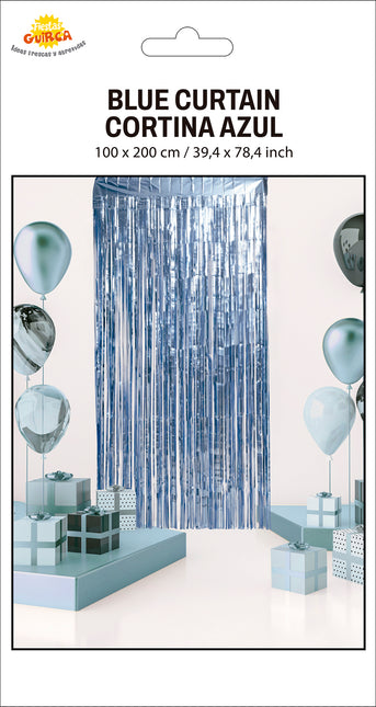 Blå dørforhængsmåtte 2m