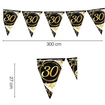 Krans 30 år papir 3m