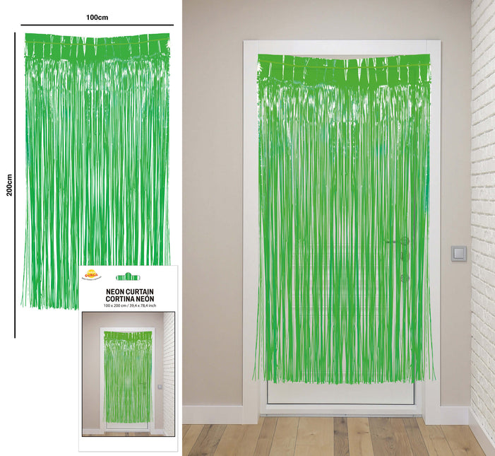 Grønt dørforhæng 2m