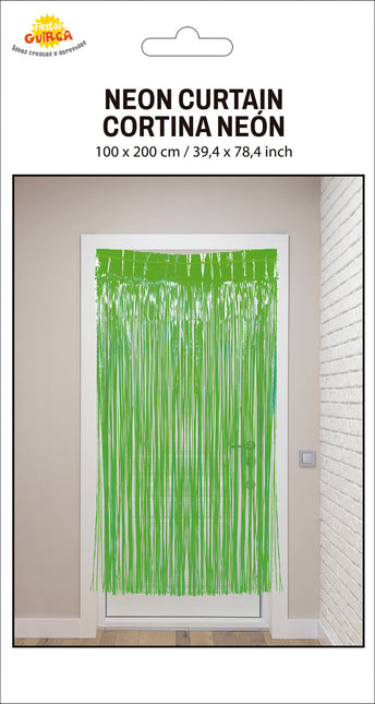 Grønt dørforhæng 2m