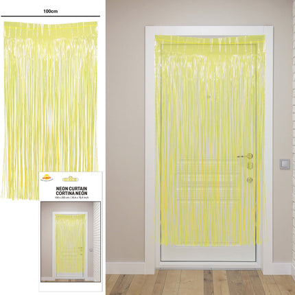 Gult dørforhæng 2m