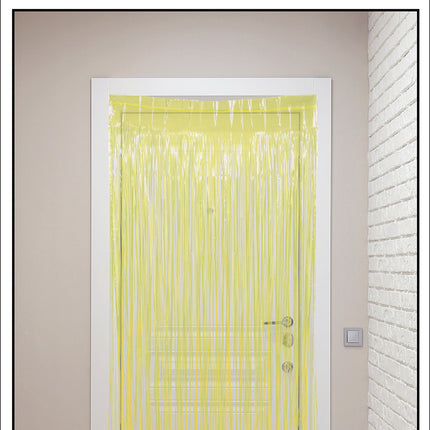Gult dørforhæng 2m