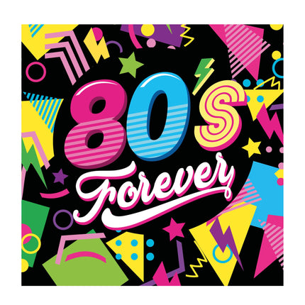 Neon 80S Servietter 33cm 12stk