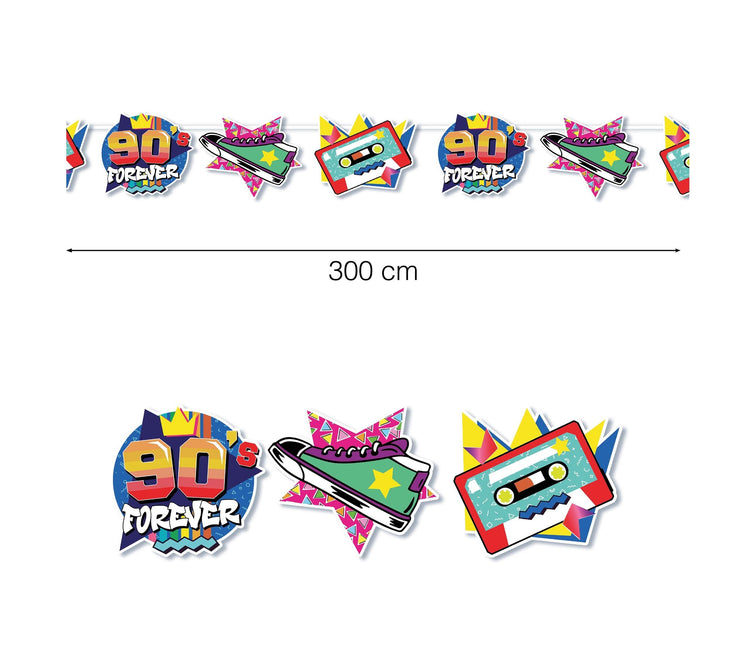 90'ernes guirlande 3m