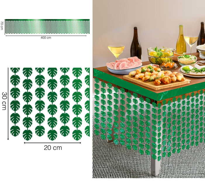 Hawaii Tafelkleed Groen Palmbladeren 4m