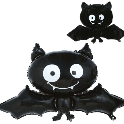 Halloween-heliumballon med flagermus, tom, 75 cm