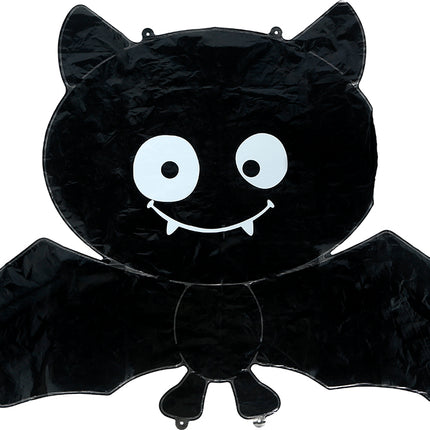 Halloween-heliumballon med flagermus, tom, 75 cm