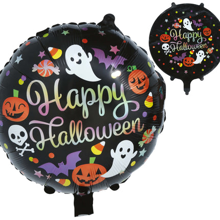 Halloween-heliumballon, farvet, tom, 50 cm