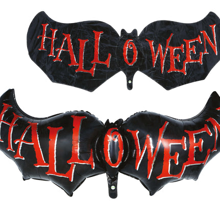 Halloween-folieballon med flagermus, tom, 1 m