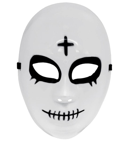 Satanisk maske, hvid