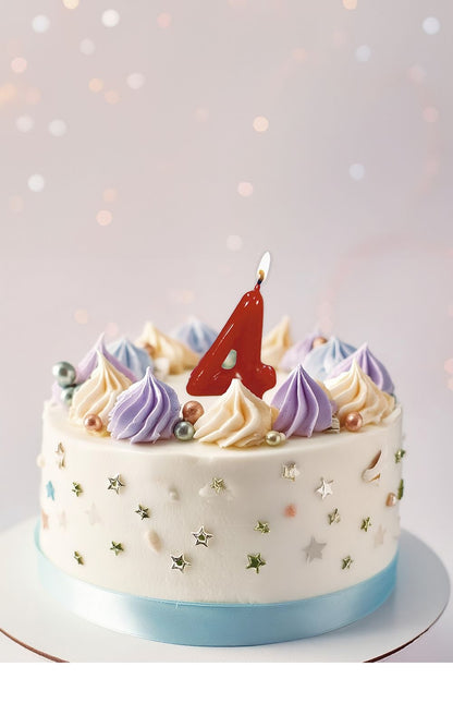 Rødt stearinlys 4 år 5,5 cm