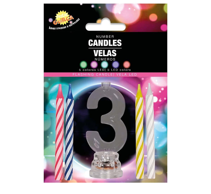 Lysestage 3 år Led 13cm