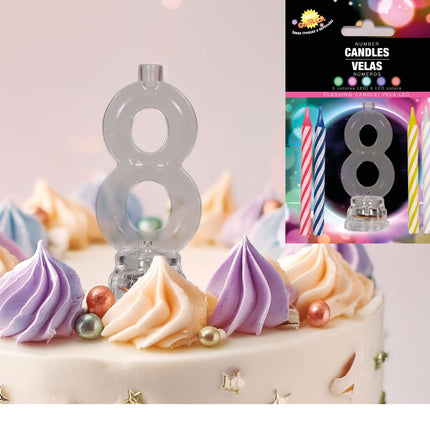 Lysestage 8 år Led 13cm