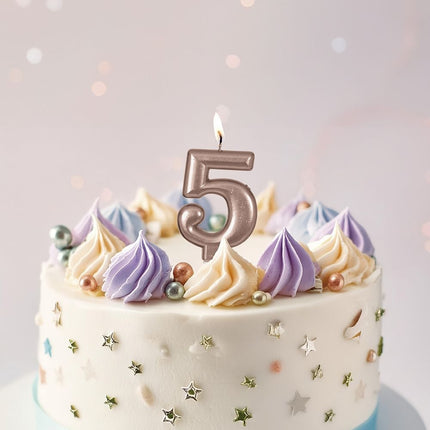 Lys i rosaguld 5 år 8 cm