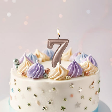 Lys i rosaguld 7 år 8 cm