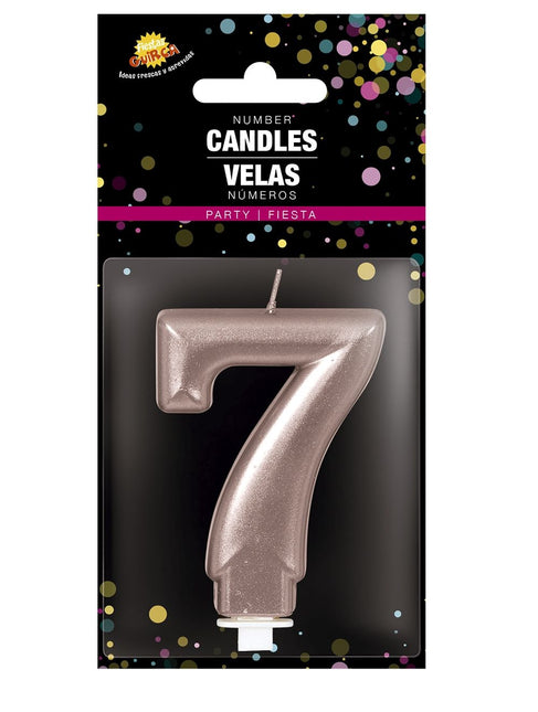 Lys i rosaguld 7 år 8 cm